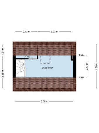 Floorplan - Canadalaan 34, 4624 HG Bergen op Zoom